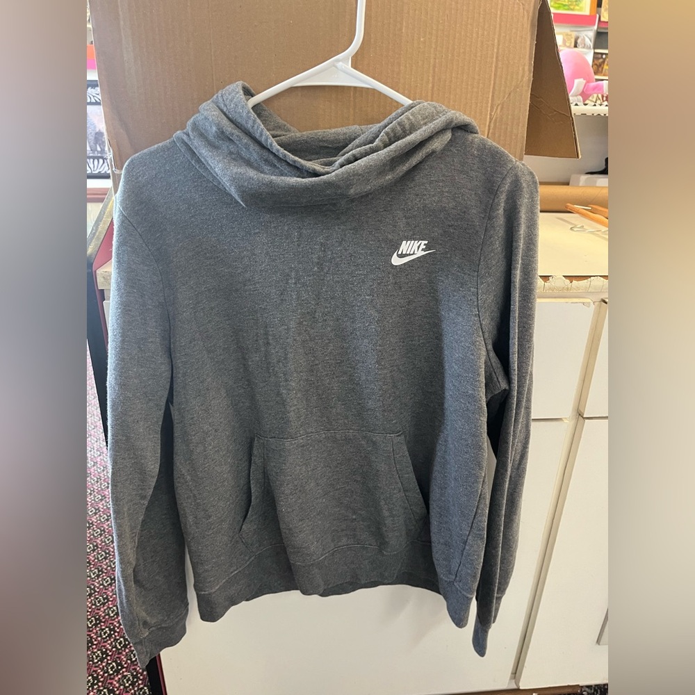 Nike Women's Dark Gray Cowl Neck Hoodie